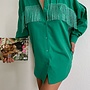 Blouse Fringe Revival Groen