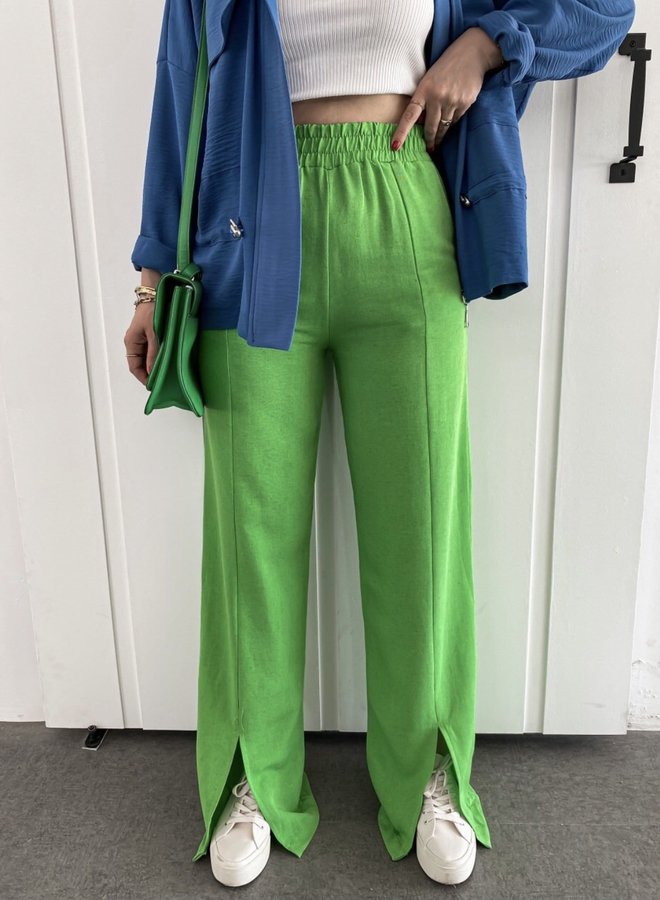 Split Pants Comfy Summer Groen