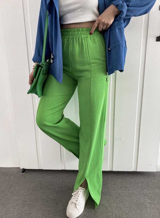 Split Pants Comfy Summer Groen