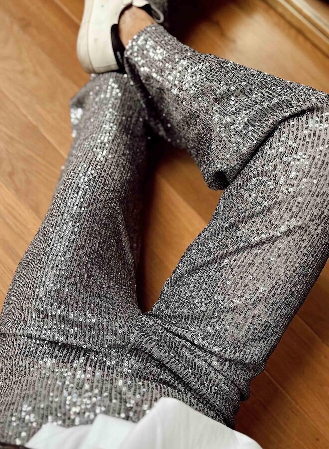 Broek My Favorite Sequin Pants Silver