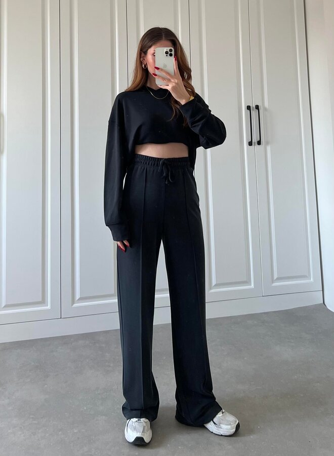 Broek Just A Perfect Comfy Pants Zwart