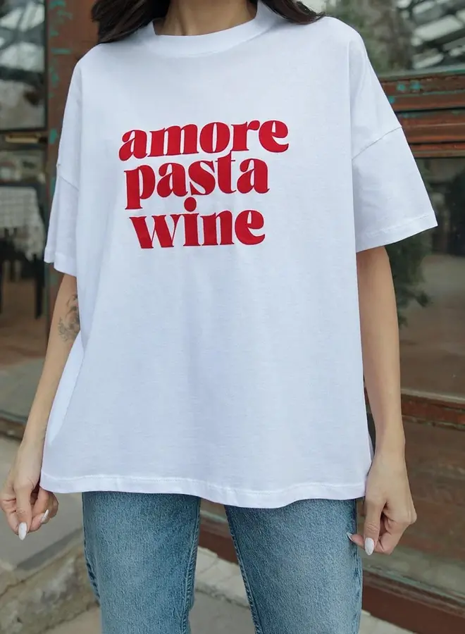 T-Shirt Amore - Pasta -Wine