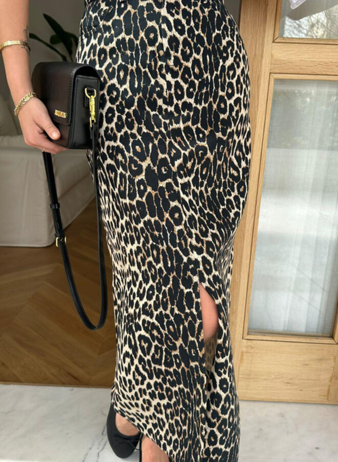 Maxi Rok Leopard Met  Split