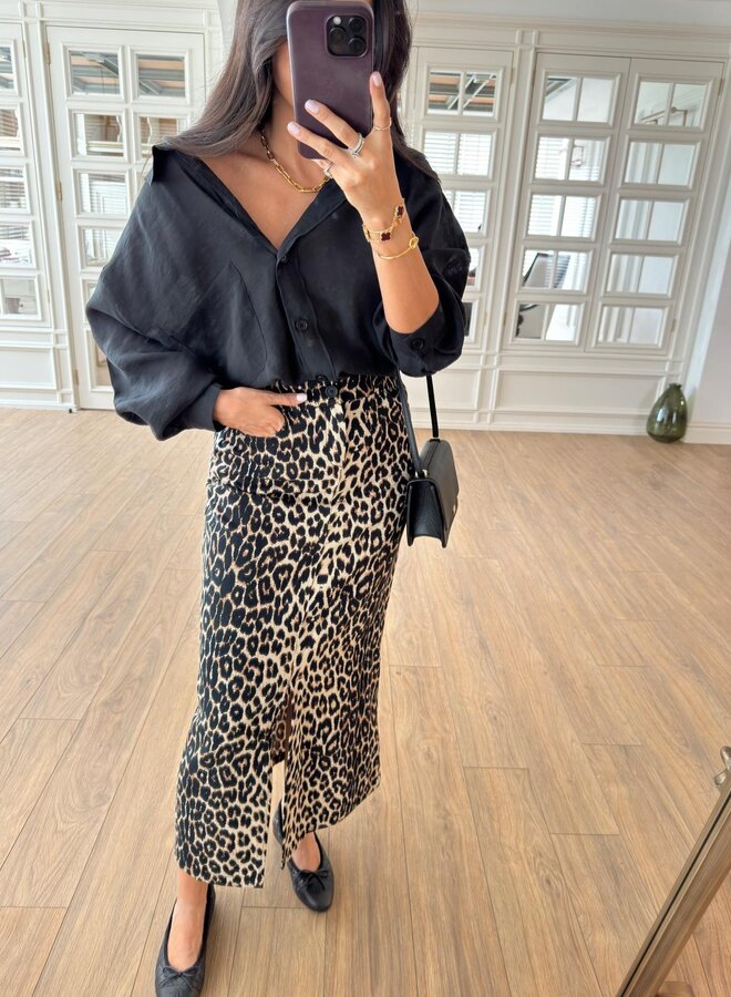 Maxi Rok Leopard Met  Split