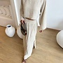 2 Delige Set Mousseline Beige Met Maxi Rok
