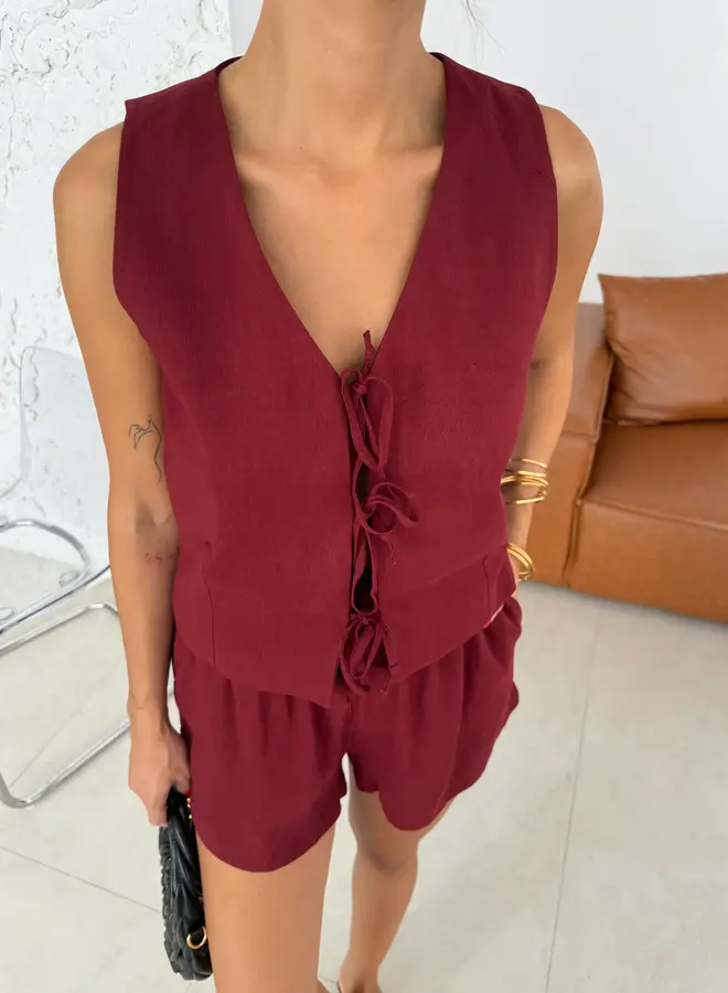 2 Delige Set Tulum Bordeaux