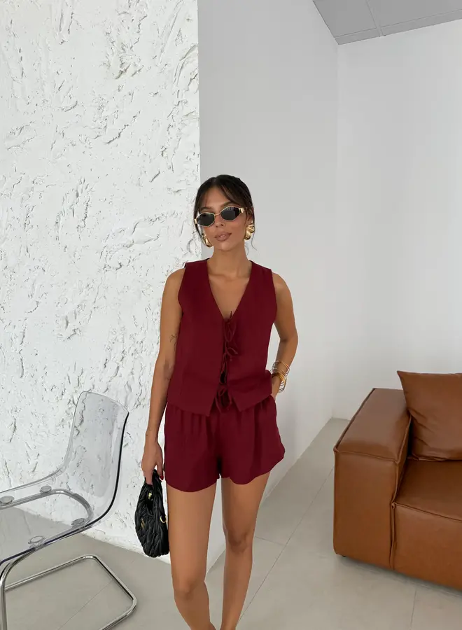 2 Delige Set Tulum Bordeaux