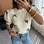 Trui Short Sleeve Bowie Creme