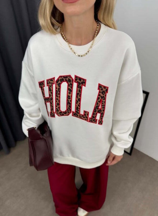 Sweater Hola Leopard Wit