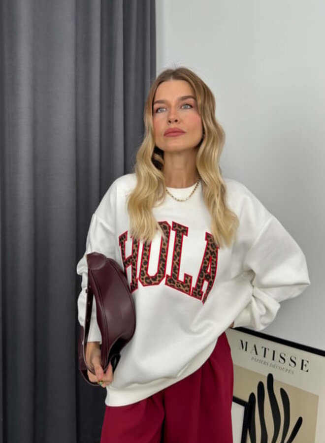 Sweater Hola Leopard Wit