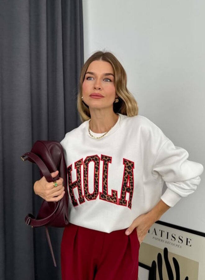 Sweater Hola Leopard Wit