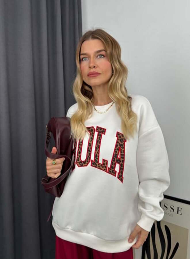 Sweater Hola Leopard Wit