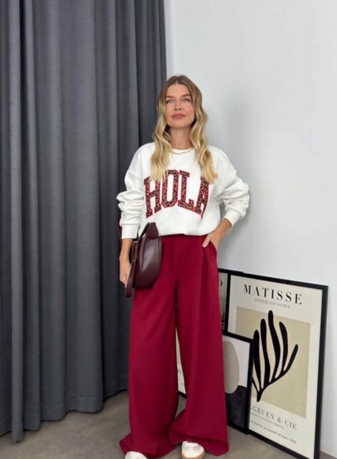 Sweater Hola Leopard Wit