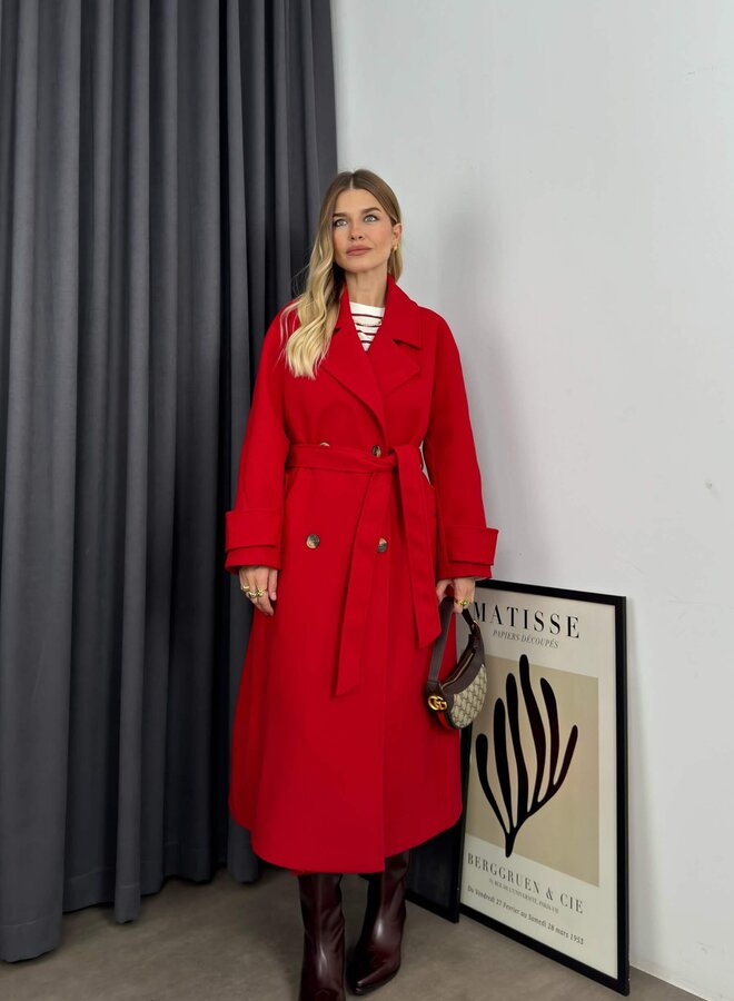 Mantel Jas Ruby Red