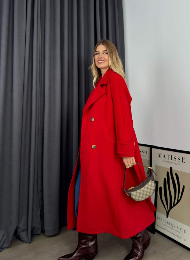 Mantel Jas Ruby Red