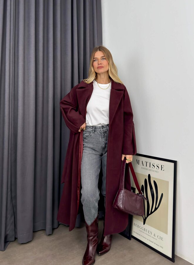 Mantel Jas Classic Deluxe Burgundy