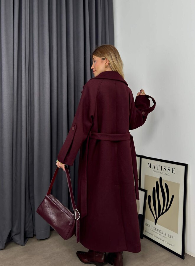 Mantel Jas Classic Deluxe Burgundy