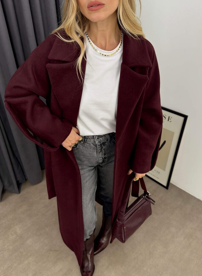 Mantel Jas Classic Deluxe Burgundy