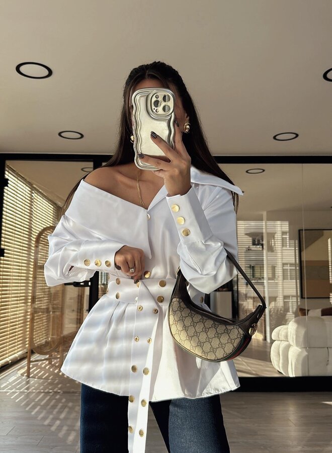Blouse Viral Studded Wit