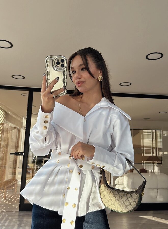 Blouse Viral Studded Wit