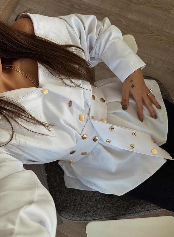 Blouse Viral Studded Wit