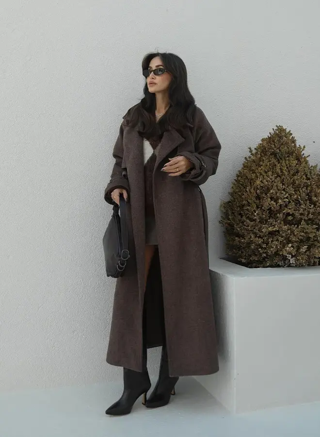 Mantel Jas Chelsea  Donker Bruin