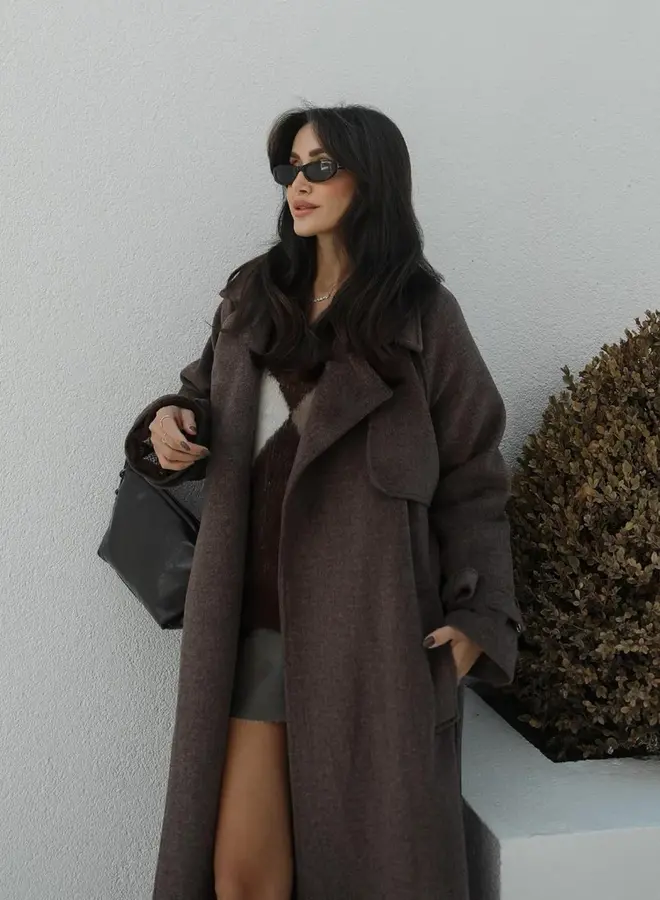 Mantel Jas Chelsea  Donker Bruin