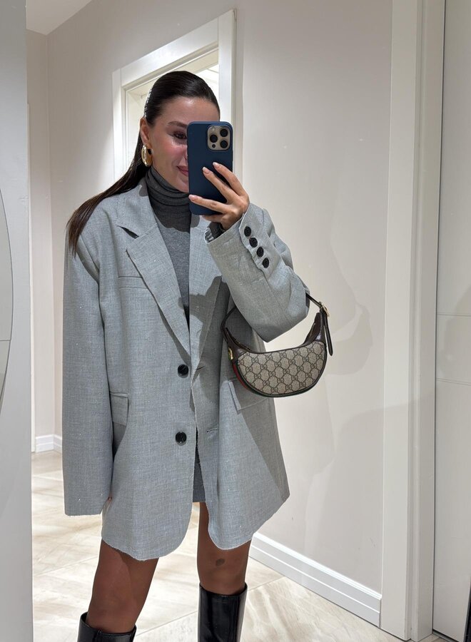Colbert / Blazer Subtile Strass Licht Grijs