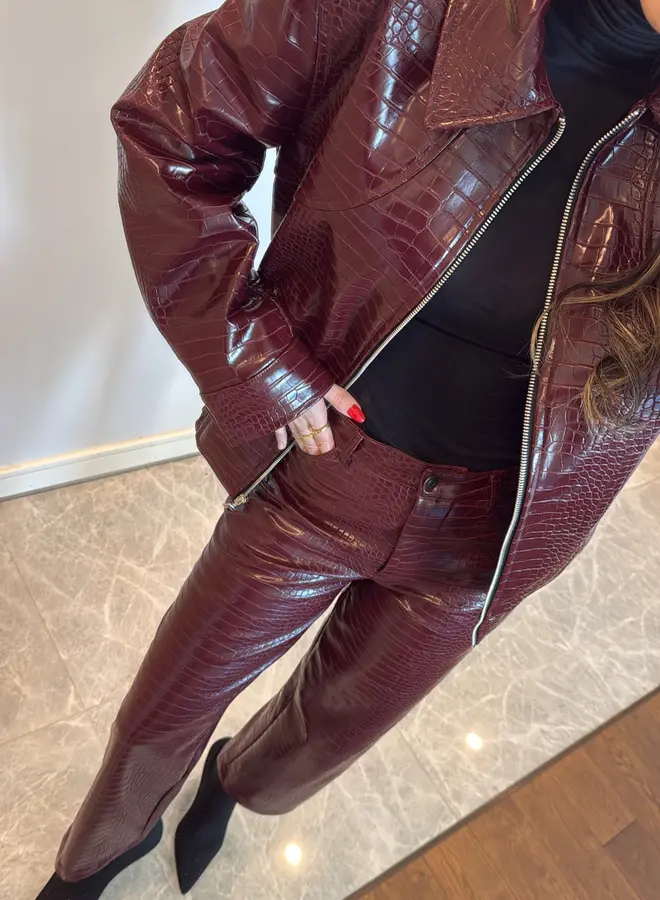 Broek Burgundy Snake