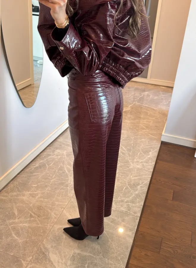 Broek Burgundy Snake