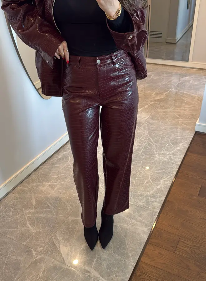 Broek Burgundy Snake