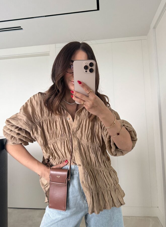 Blouse Ameline Zand-Beige