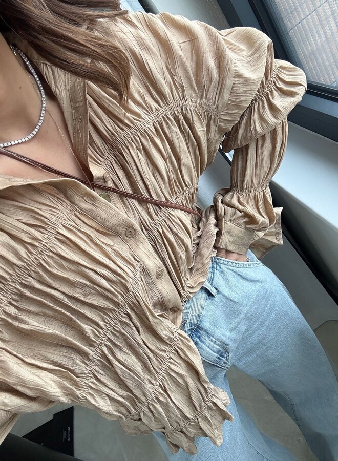 Blouse Ameline Zand-Beige
