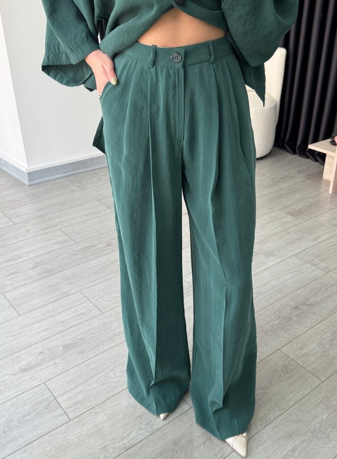 2 Delige Pak Sharon Petrol Green