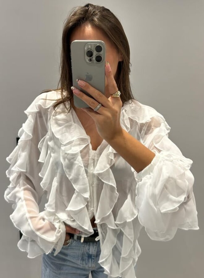 Viral  Blouse Met Ruffles