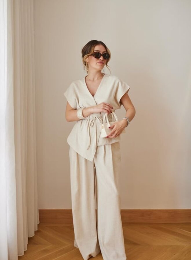 2 Delige Linnen Set Nola Beige