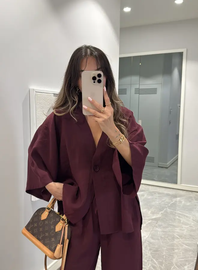 2 Delige Set June Burgundy