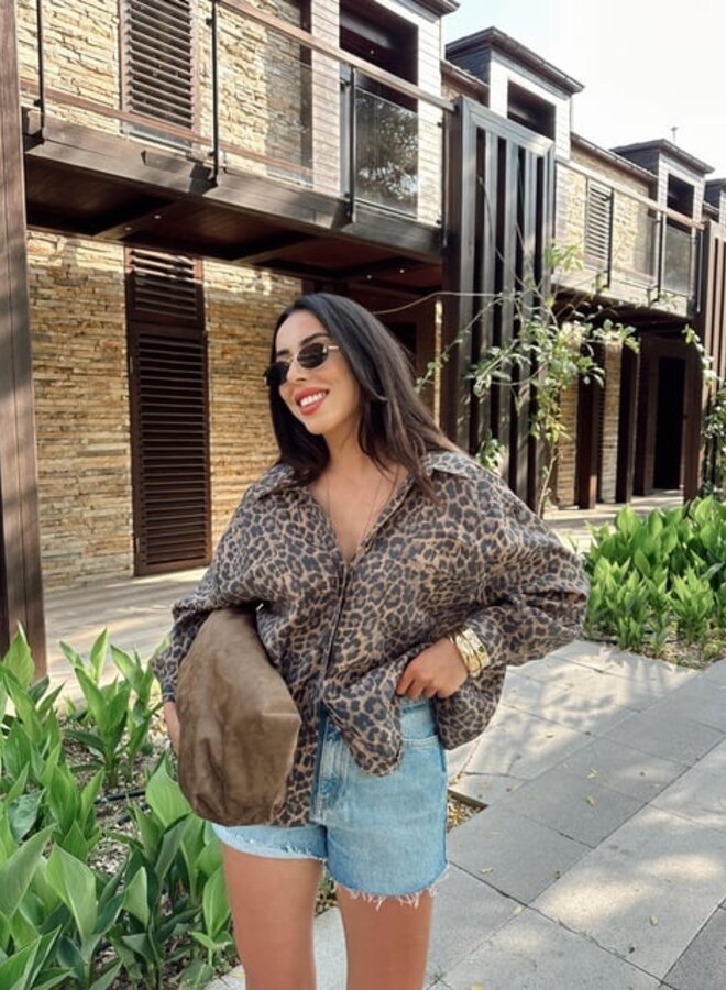 Oversized Leopard Blouse