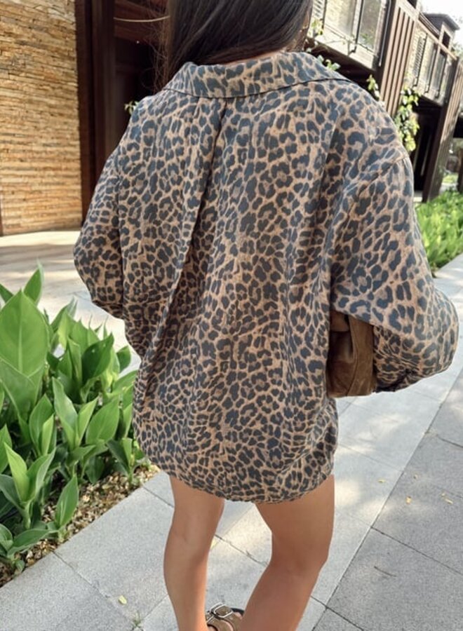 Oversized Leopard Blouse