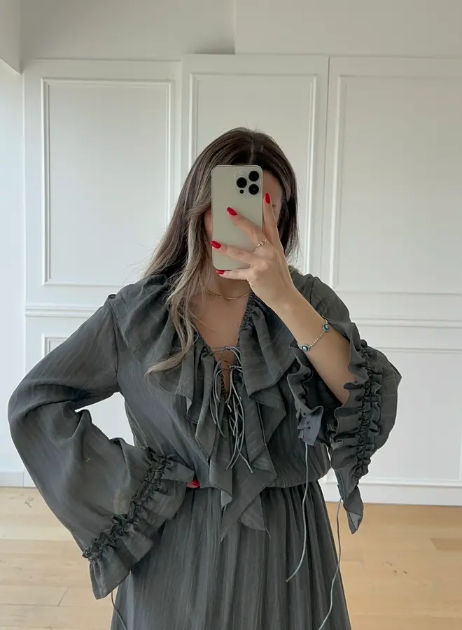 Maxi Jurk Xenia Antraciet