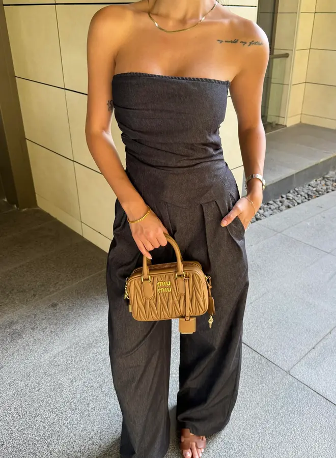 2 Delige Set Strapless Denim