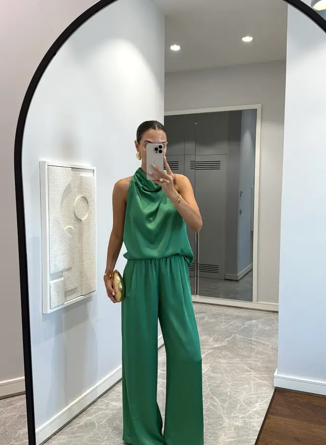 2 Delige Set Satin Desire Groen