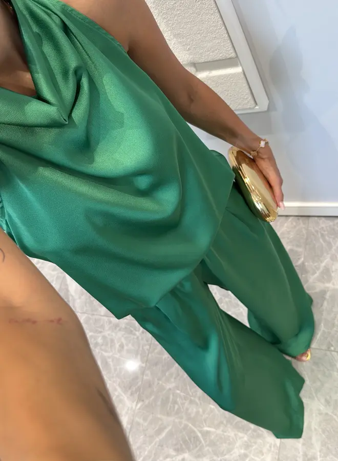2 Delige Set Satin Desire Groen