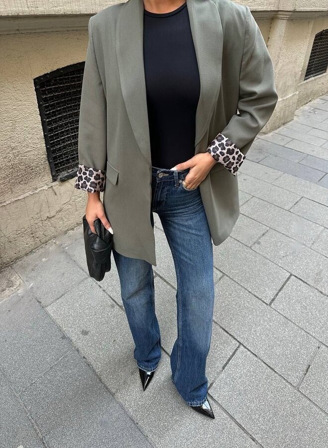 Colbert / Blazer Leopard Touch Groen