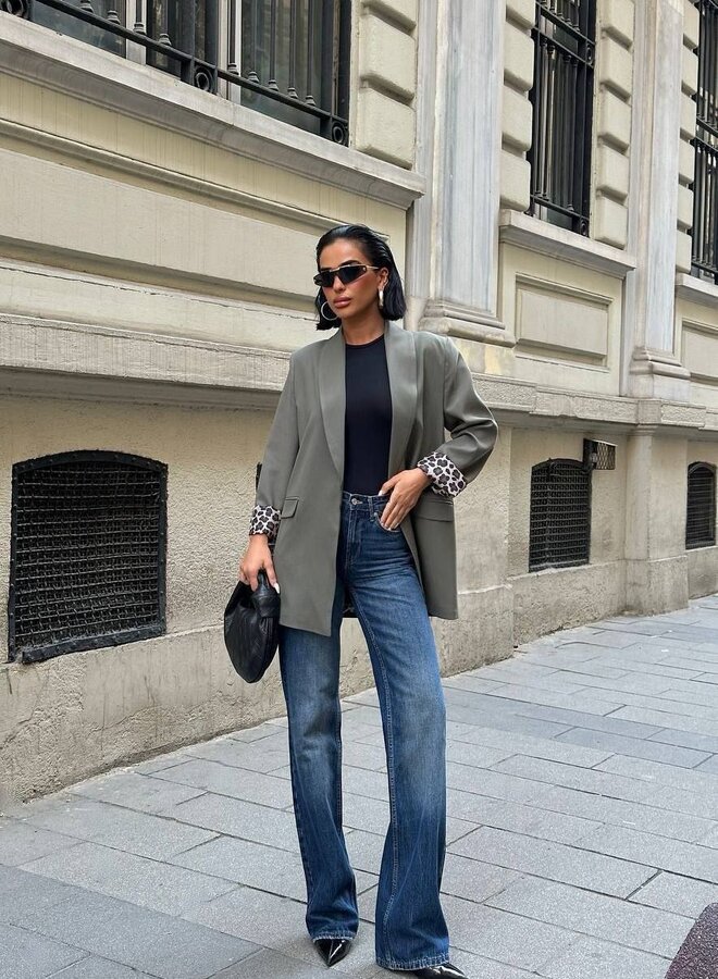 Colbert / Blazer Leopard Touch Groen