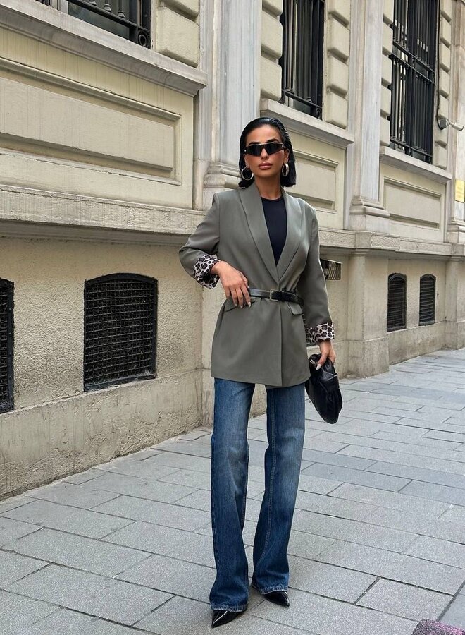 Colbert / Blazer Leopard Touch Groen