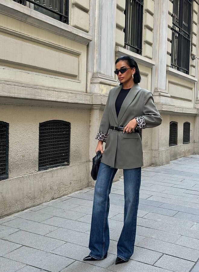 Colbert / Blazer Leopard Touch Groen