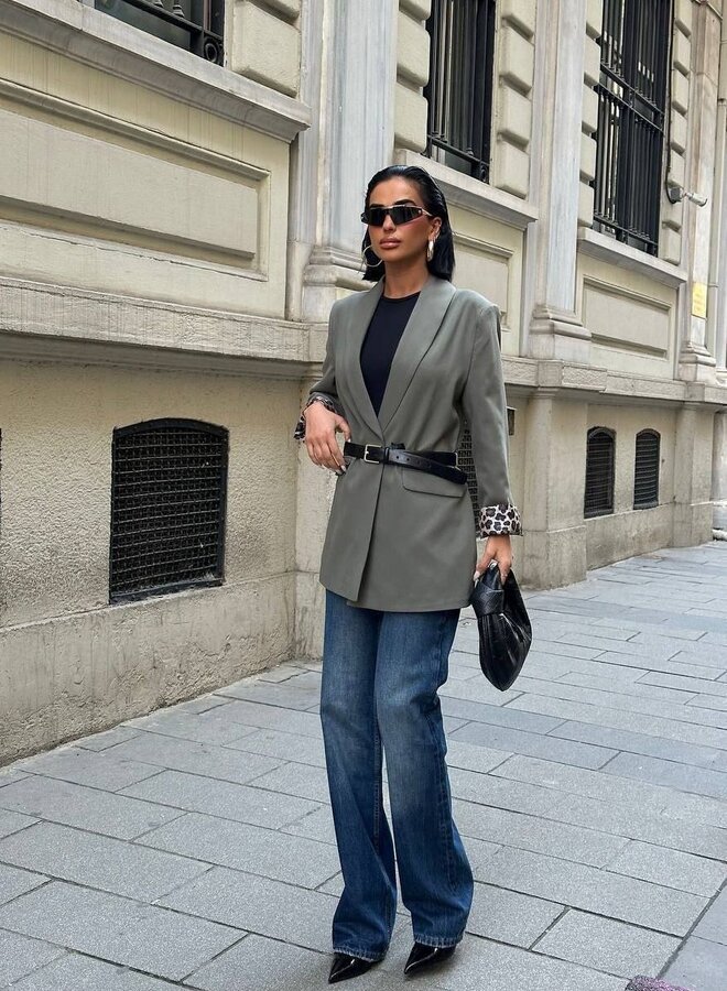 Colbert / Blazer Leopard Touch Groen