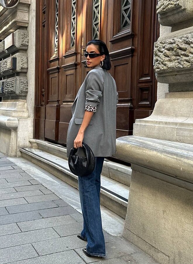 Colbert / Blazer Leopard Touch Grijs