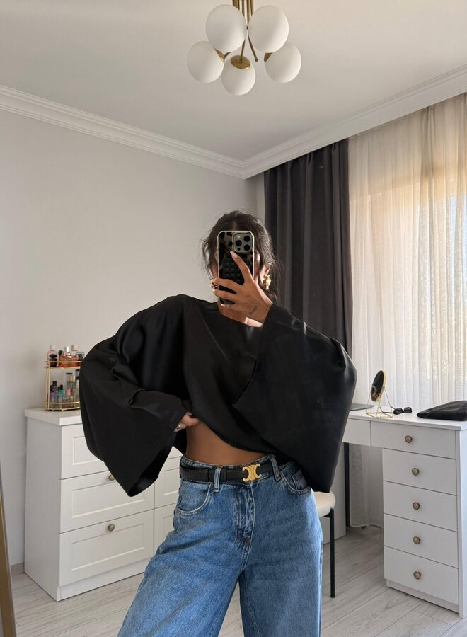Top Luna Satin Black